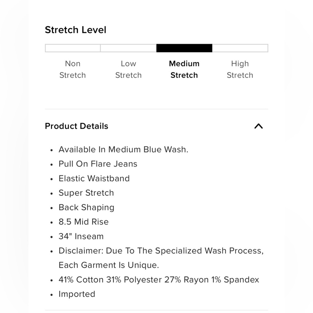 All The Right Moves Flare Jeans- Medium Blue Wash - Picture 7 of 7